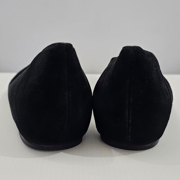 NEW Eileen Fisher Una 2 Flat Womens 10 Black Suede Slip On Hidden Wedge Comfort - Picture 9 of 13
